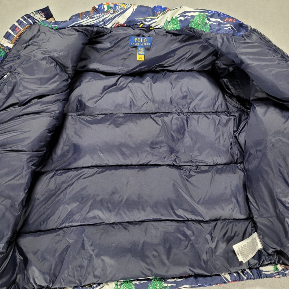 Polo Ralph Lauren Puffer Jacket Coat Boys XL 18/20 Ski Print Water Repellent - Picture 12 of 16